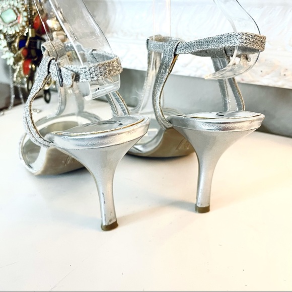 3/$20 Unlisted metallic silver ankle strap sandals - Picture 5 of 6